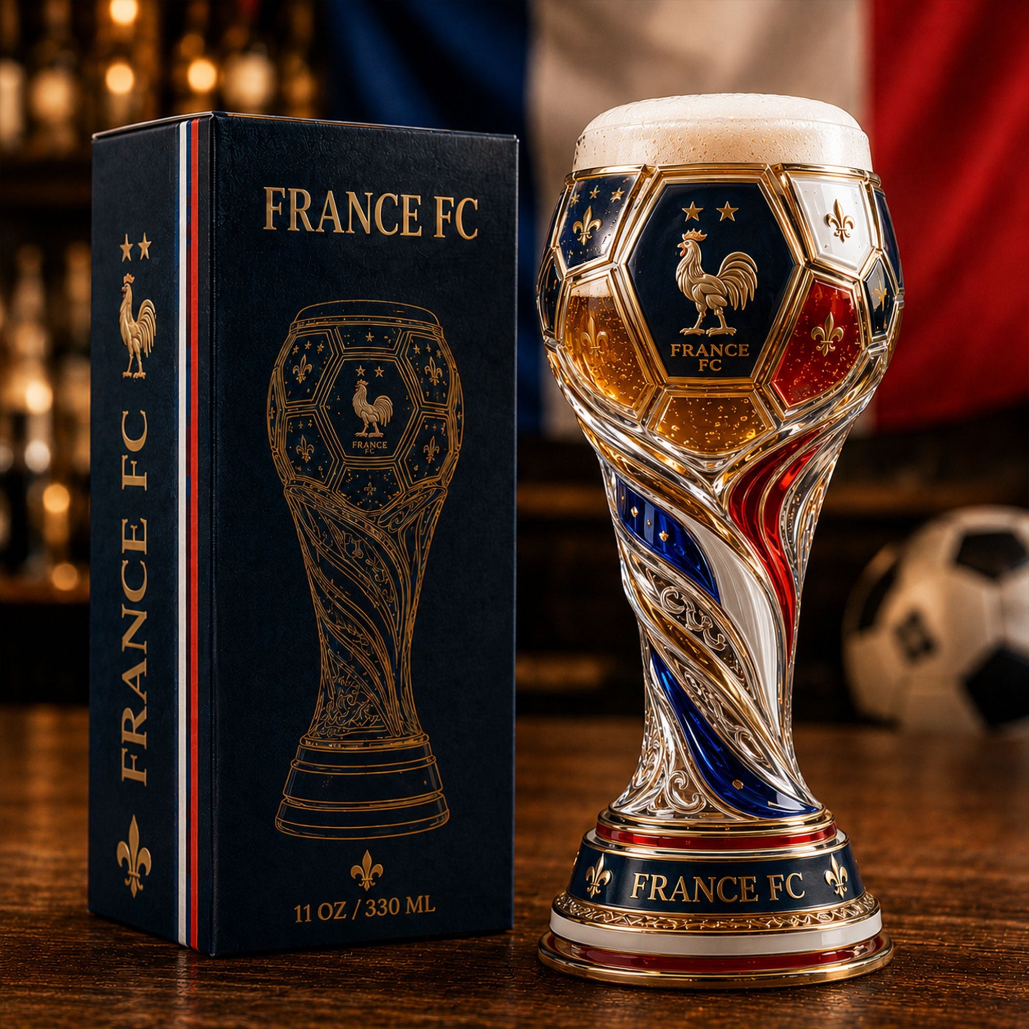 Premium FRA Soccer Trophy Beer Glass TNSM
