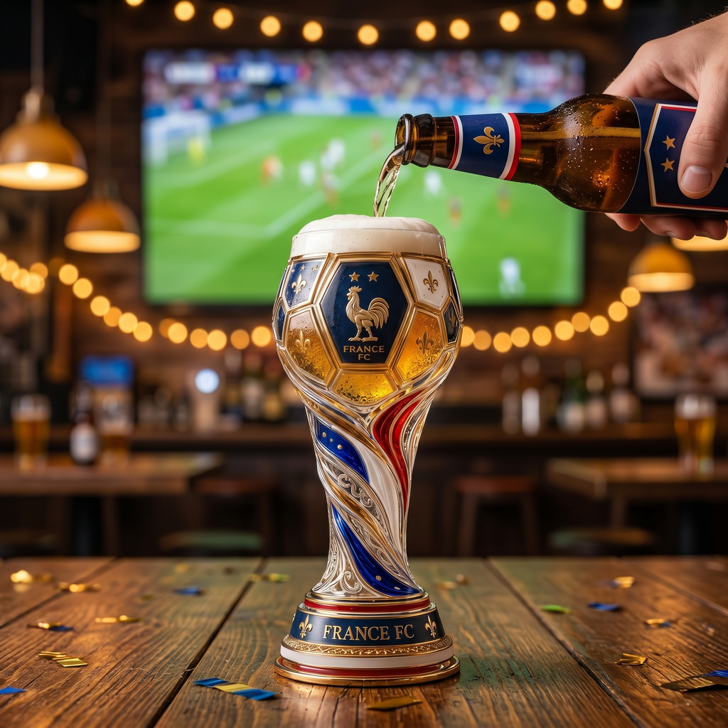 Premium FRA Soccer Trophy Beer Glass TNSM
