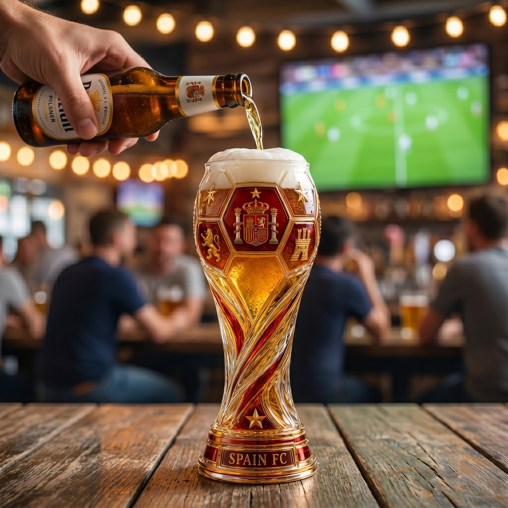 Premium ESP Soccer Trophy Beer Glass TNSM