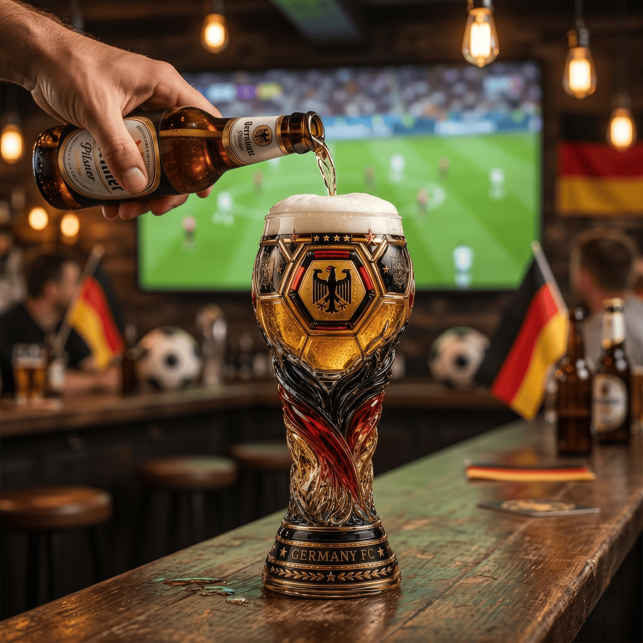 Premium GER Soccer Trophy Beer Glass TNSM