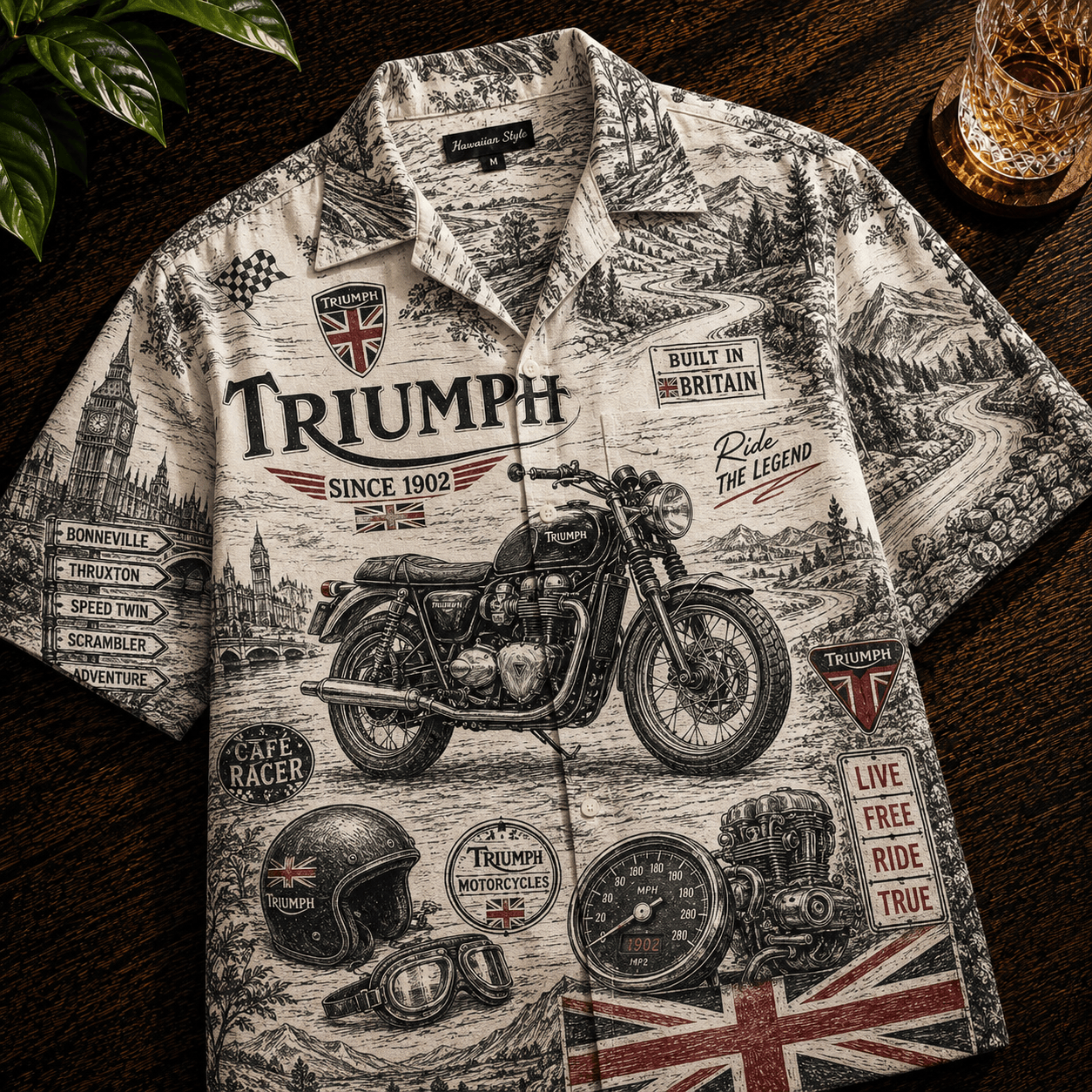 PREMIUM TRI HAWAIIAN SHIRT LNTH