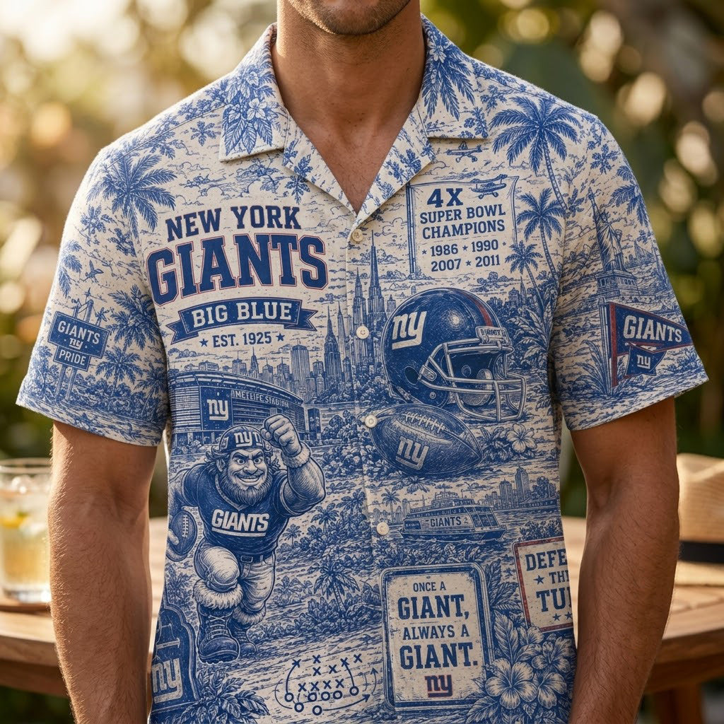 PREMIUM NYG HAWAIIAN SHIRT HQH