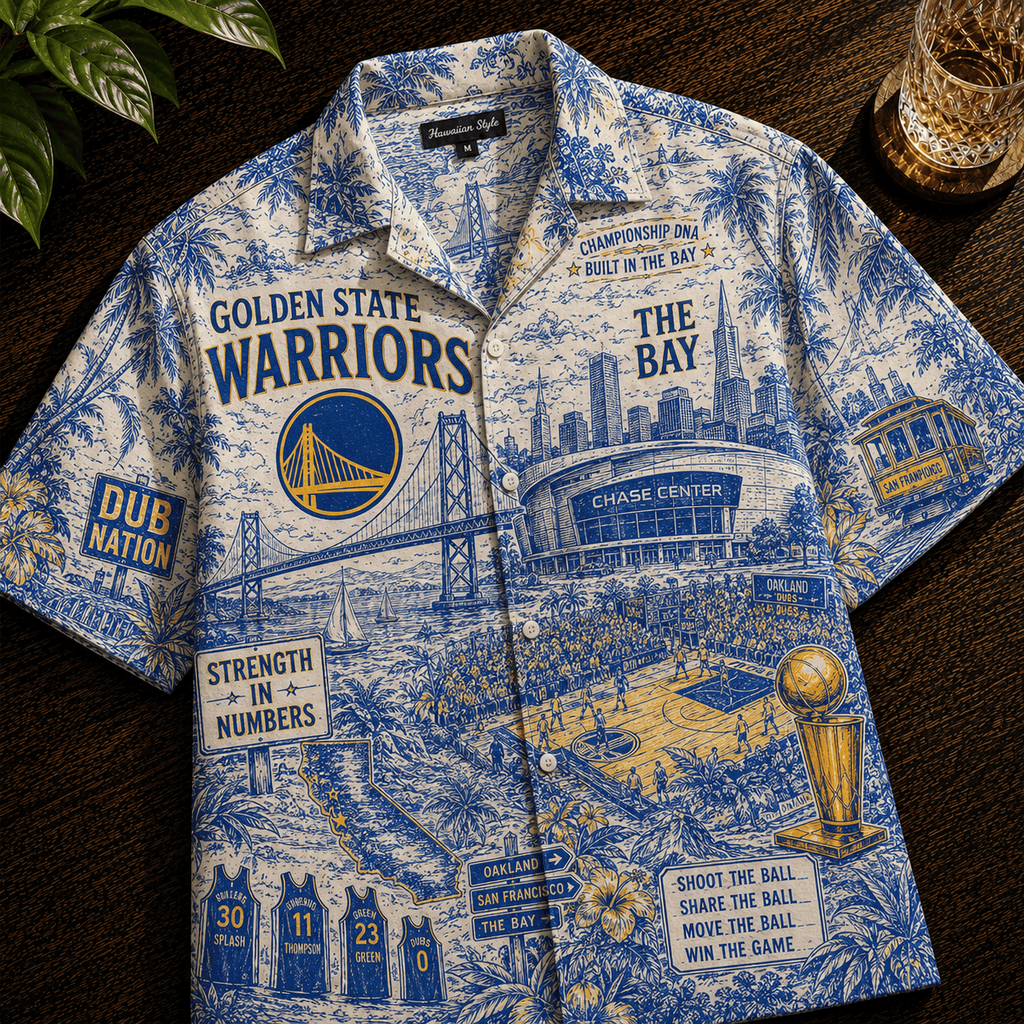 PREMIUM GSW HAWAIIAN SHIRT TTNL