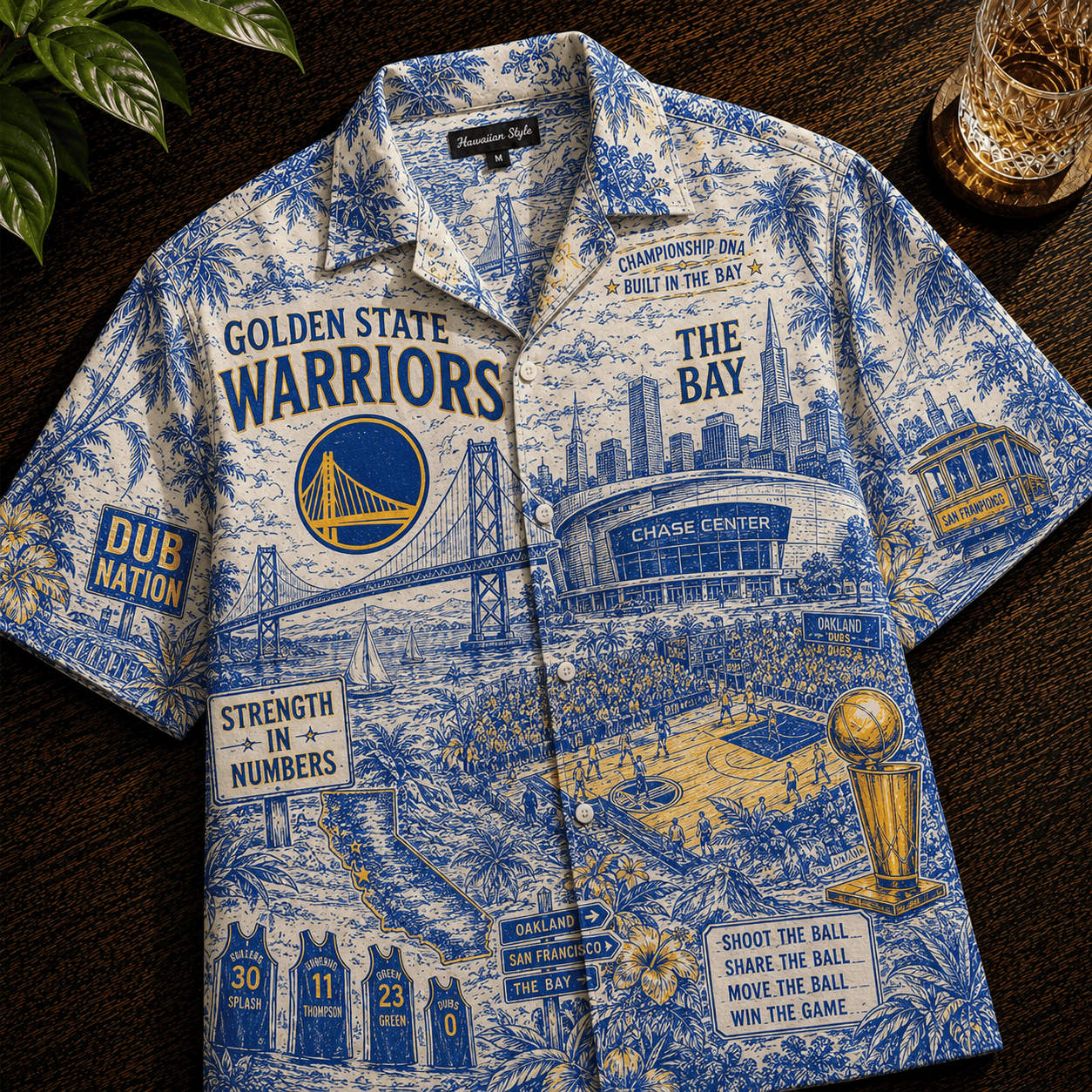 PREMIUM GSW HAWAIIAN SHIRT TTNL