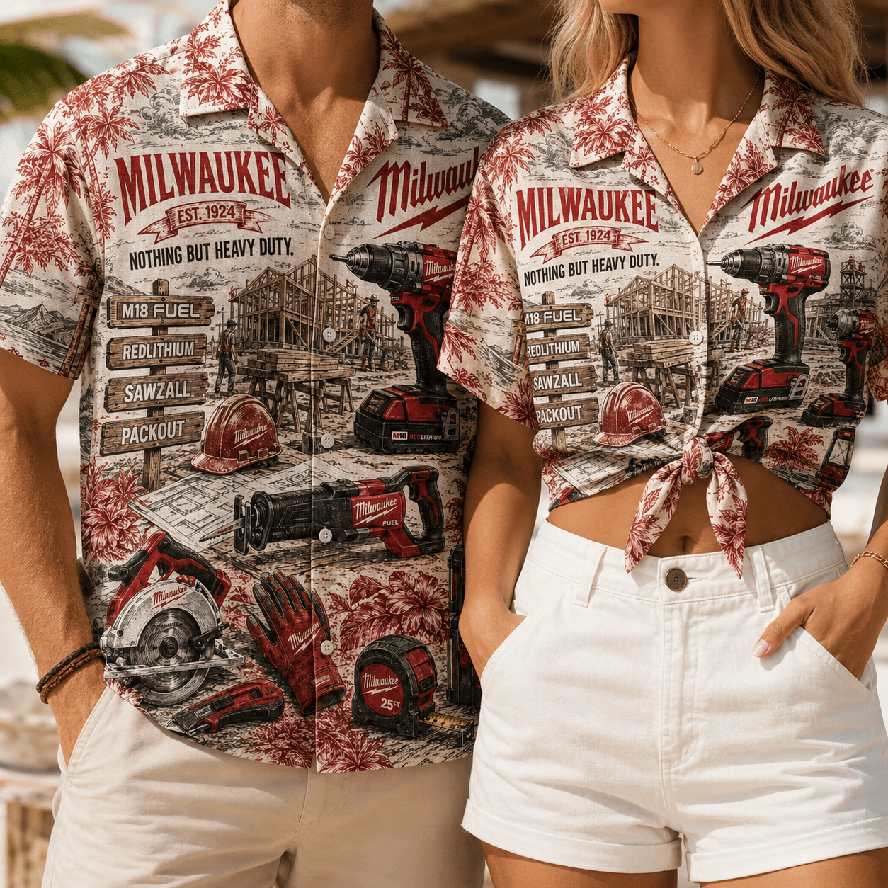 PREMIUM MWKE HAWAIIAN SHIRT LNTH