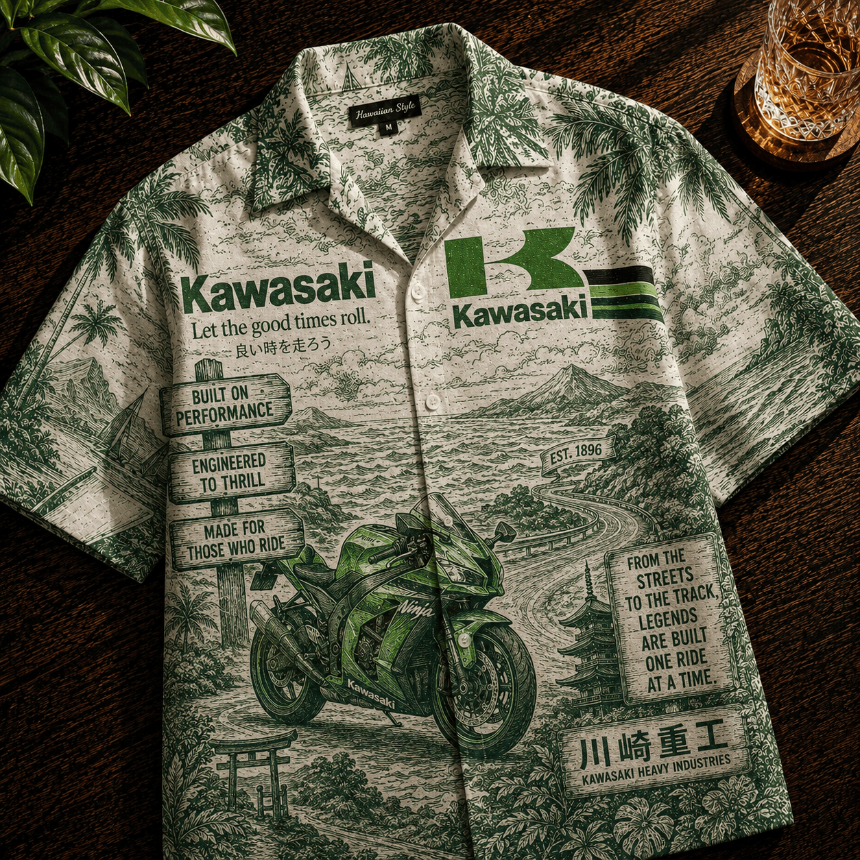 PREMIUM KWSK HAWAIIAN SHIRT LNTH
