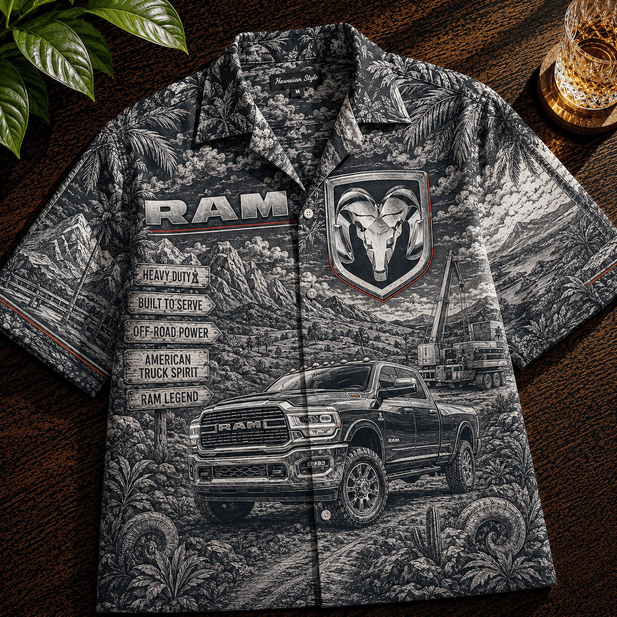 PREMIUM RMTK HAWAIIAN SHIRT LNTH