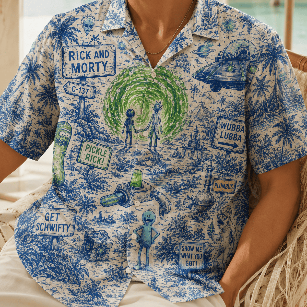 PREMIUM RICKM HAWAIIAN SHIRT NPL