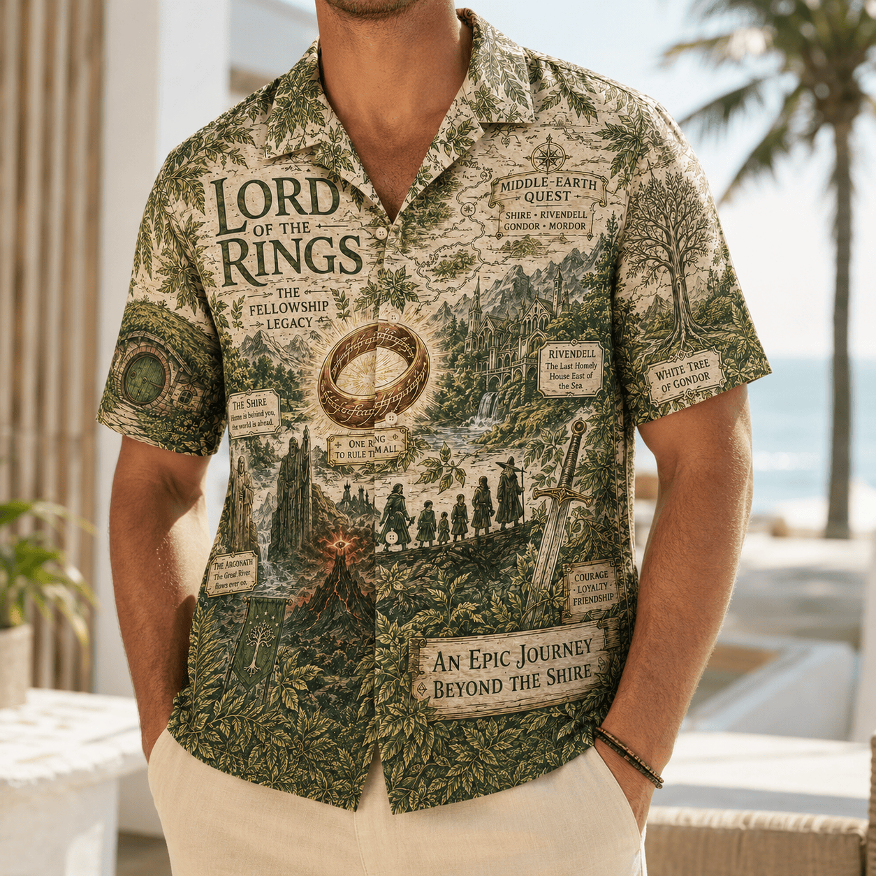 PREMIUM LOTR HAWAIIAN SHIRT TTNL
