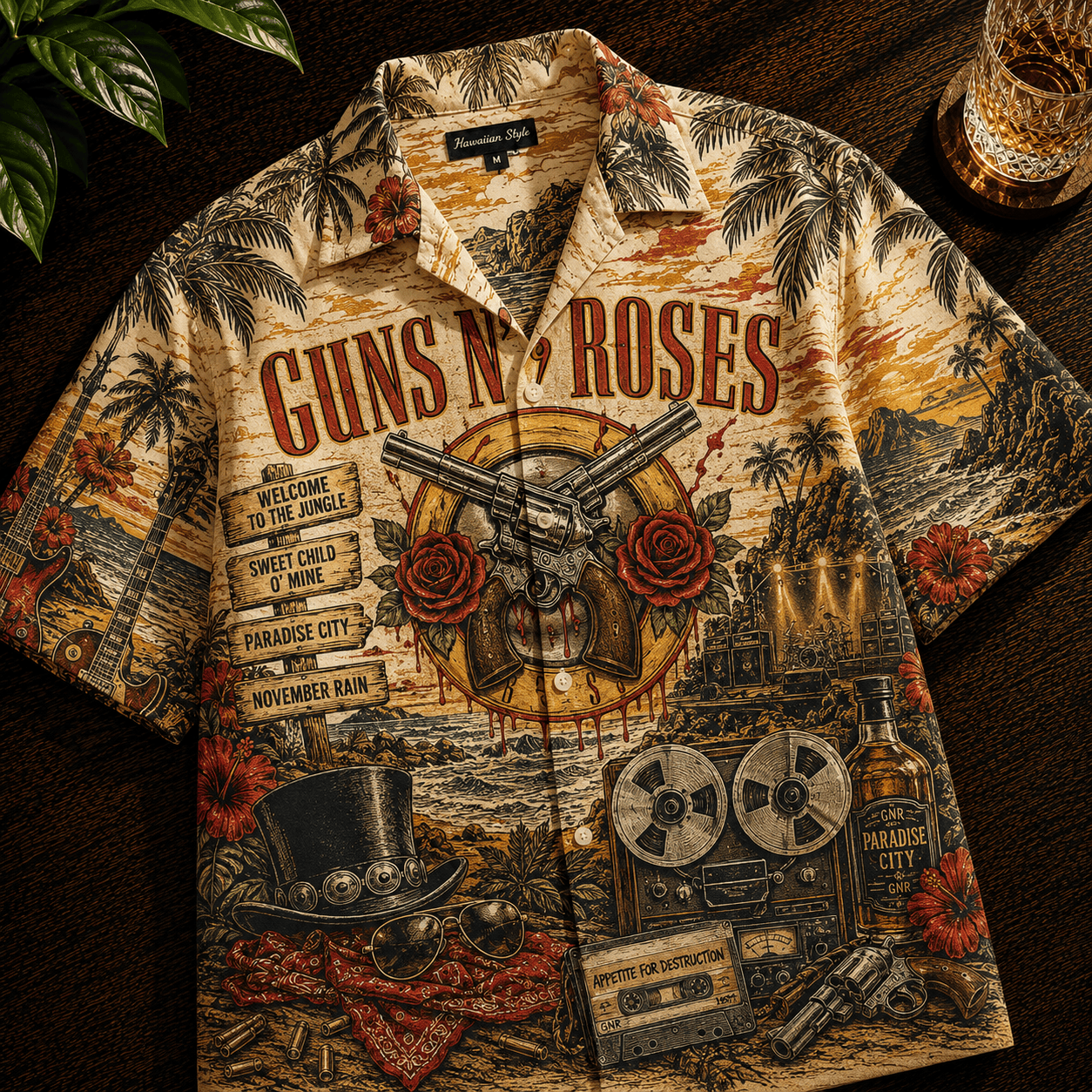 PREMIUM GNR HAWAIIAN SHIRT TTNL