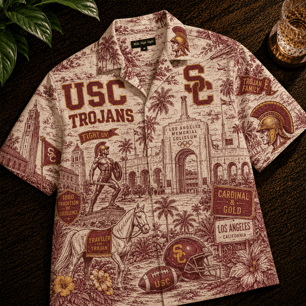 PREMIUM USC HAWAIIAN SHIRT TTNL