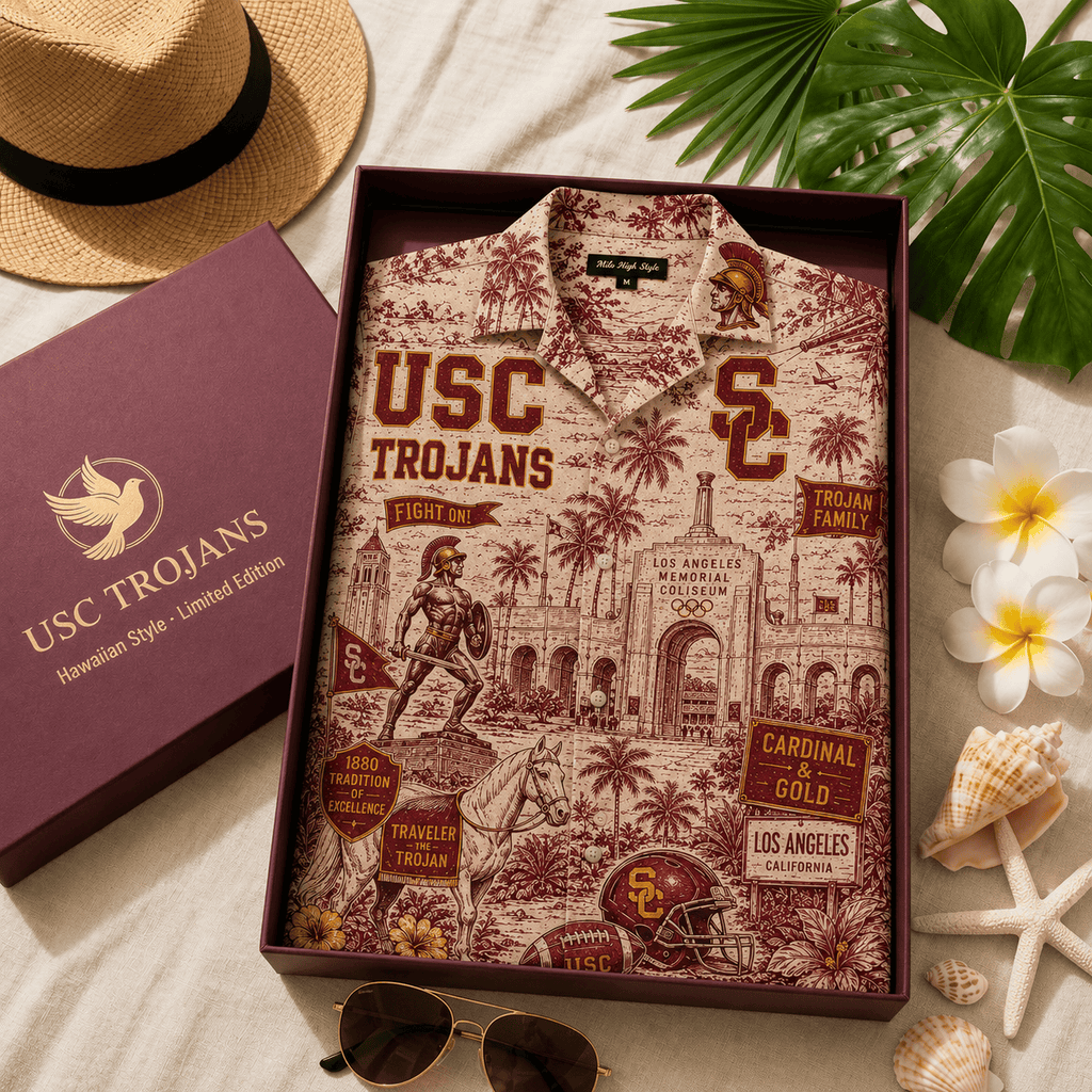 PREMIUM USC HAWAIIAN SHIRT TTNL