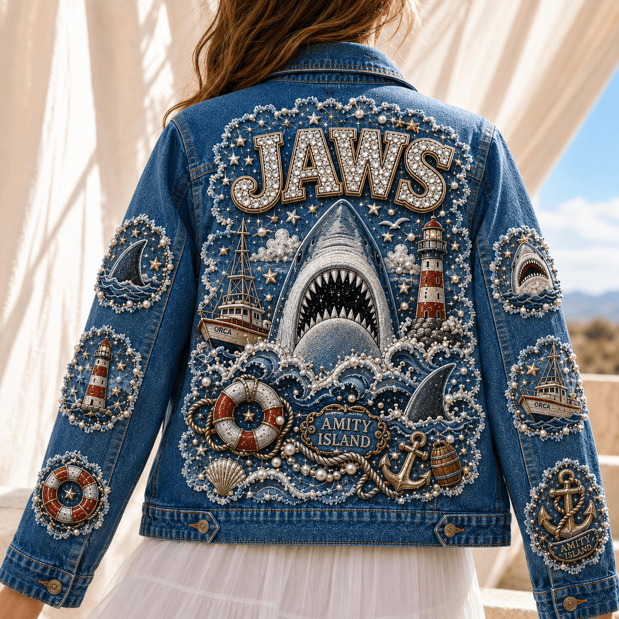 Premium JAWS Denim Jacket TTNL