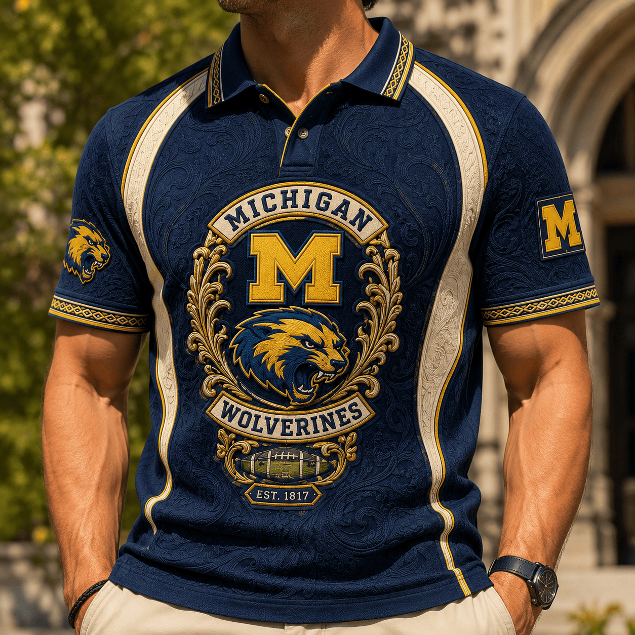 PREMIUM MWR EMBOSS POLO SHIRT HQH